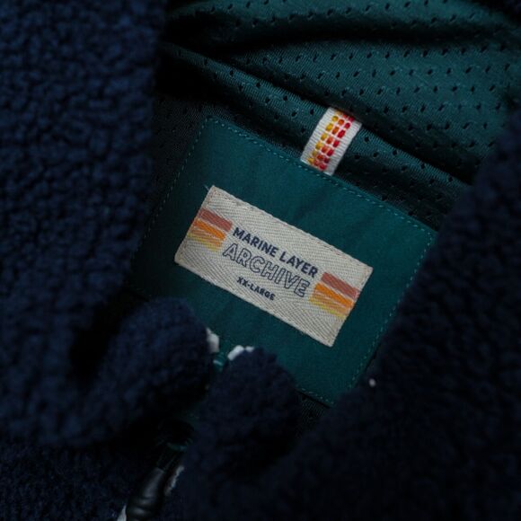 Marine Layer Navy and Cream Performance Jacket - Picture 5 of 6